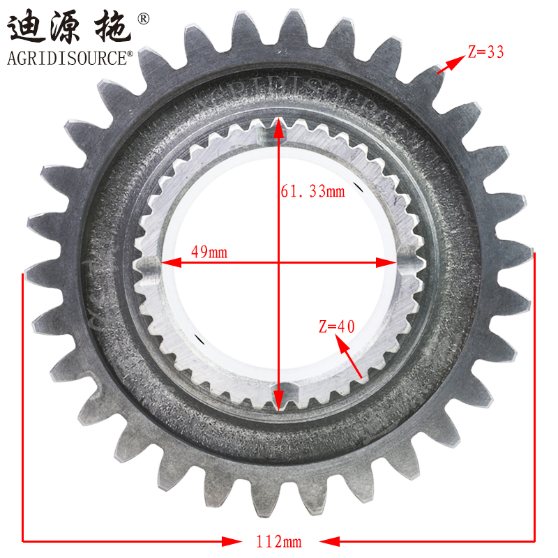 For LOVOL tractor and harvester parts TB604.372T-09Ⅱ gear for driven gear