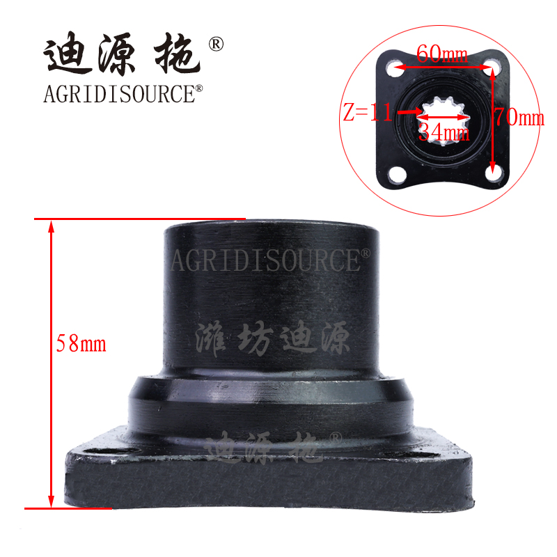 For LOVOL tractor and harvester parts TF1004.36.1-03 Rear Flange Bushing with Keyway