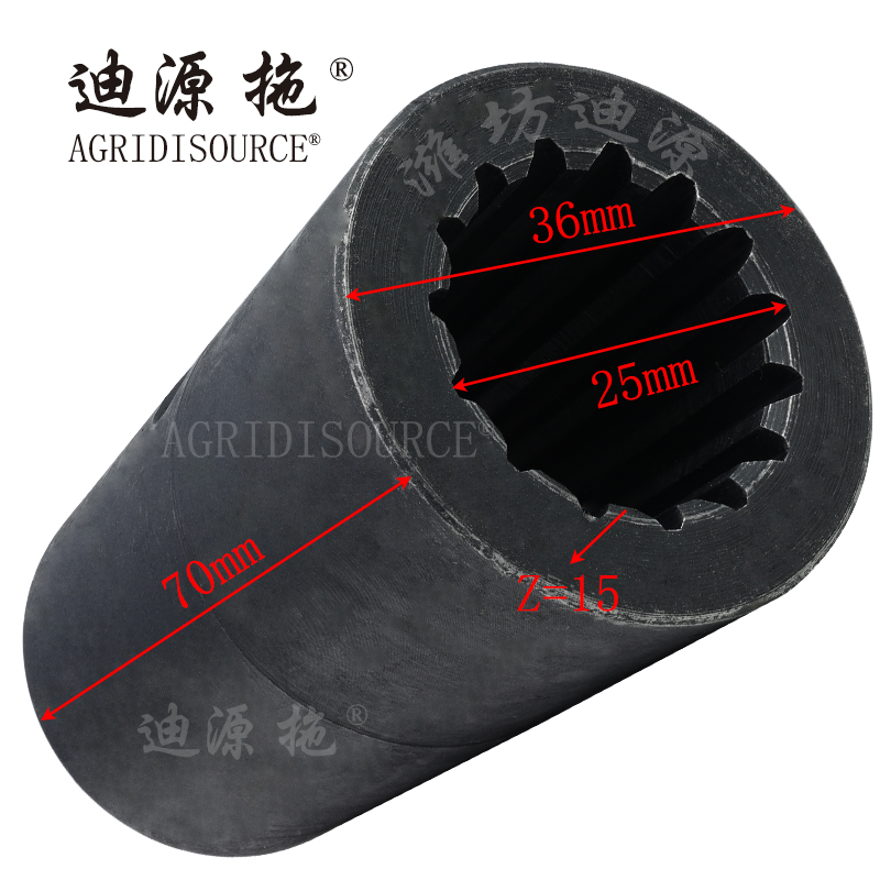 AGRIDISOURCE FT254.42F.120A Front Splined Sleeve for LOVOL Tractor Spare Parts
