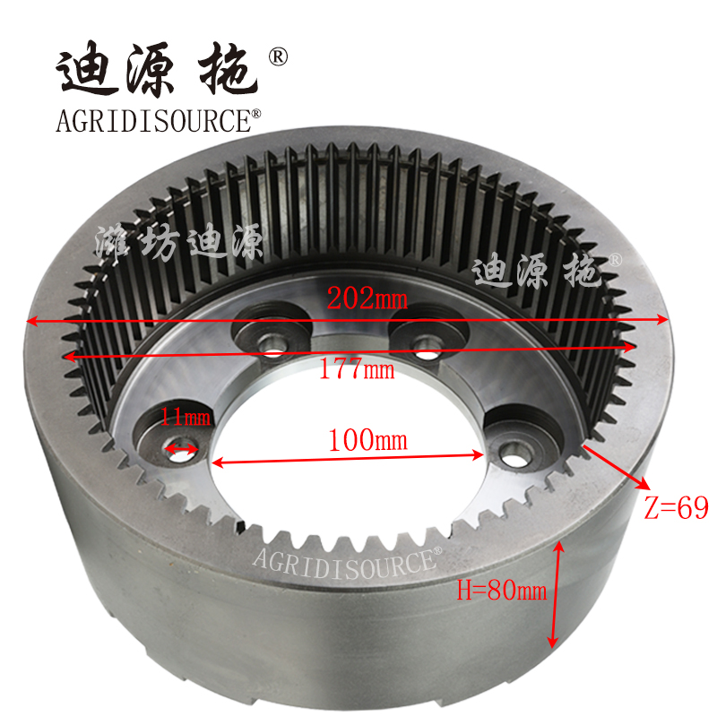 AGRIDISOURCE FT800.37D.210 Internal Gear Ring for LOVOL Tractor Spare Parts