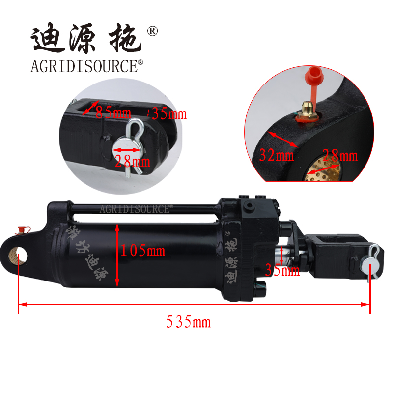AGRIDISOURCE TS06551040011A Hydraulic Lift Cylinder Assembly for LOVOL Tractor Spare Parts